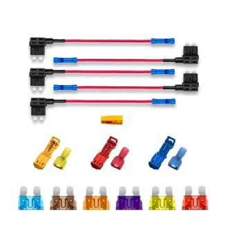 12V / 24V Medium Add-A-Circuit Fuse Tap Back Blade Fuse Holder Kit with Wire Harness Adapter Fuse Set Accessories
12V / 24V Medium Add-A-Circuit Fuse Tap Back Blade Fuse Holder Kit with Wire Harness Adapter Fuse Set Accessories