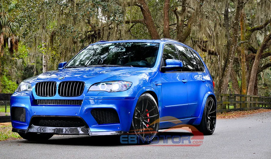 REAL CARBON FIBER FRONT LIP SPOILER SPLITTER FOR BMW E71 X6M E70 X5M X5 M X6 M 10-14 B242