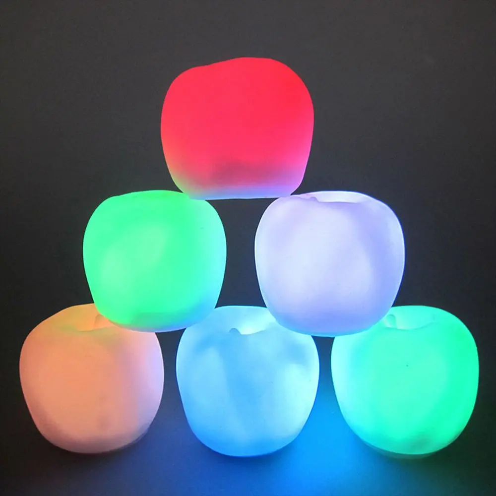 Фото Милые 7 видов цветов игрушки со светодиодной подсветкой в форме яблока для