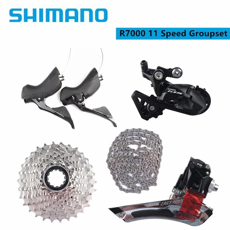 Фото Shimano 105 R7000 Groupset 2x11 Speed ST+FD+RD+CS+CN 12-25T 11-28T 11-30T 11-32T 11-34T For Road Bike Bicycle | Спорт и развлечения