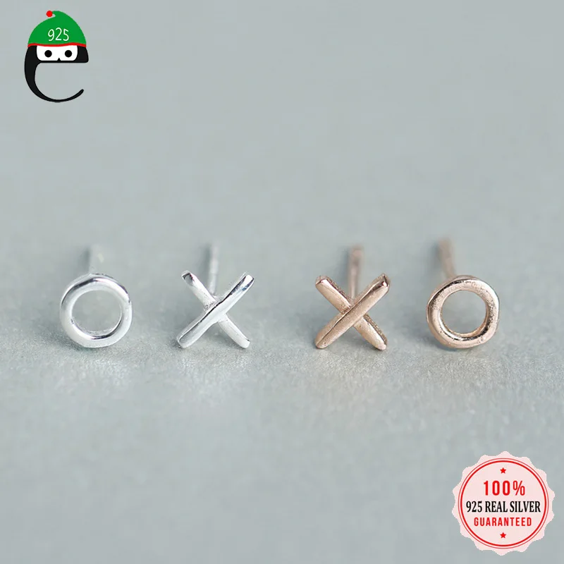 Женские серьги гвоздики из серебра 100% пробы 5x5 мм|stud earrings|earrings for925 sterling |