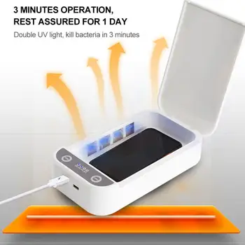 2020 NEW Portable Multi-functional UV Sterilization Germicidal Box UVC Disinfection Mobile Phone Mask Sanitizer Case Germicidal
2020 NEW Portable Multi-functional UV Sterilization Germicidal Box UVC Disinfection Mobile Phone Mask Sanitizer Case Germicidal