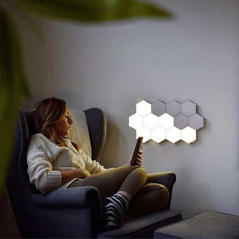 Light Touch Sensor Night Lights LED Hexagon Light Magnetic Modular touch Wall Lamp Creative Home Decor Night lamp
Light Touch Sensor Night Lights LED Hexagon Light Magnetic Modular touch Wall Lamp Creative Home Decor Night lamp