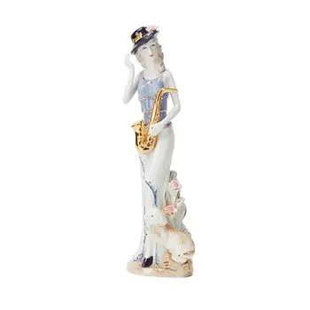 1Pc Ceramic Handicraft Classic Mordern Unique Beauty Playing Saxophone Delicate Porcelain Decoraton For Cafe Restaurant Hotel 
1Pc Ceramic Handicraft Classic Mordern Unique Beauty Playing Saxophone Delicate Porcelain Decoraton For Cafe Restaurant Hotel
