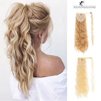 XUANGUANG Wavy Ponytail Extension for Women Synthetic Wrap Around Ponytail Corn Clip in Hairpiece Fake Hair
XUANGUANG Wavy Ponytail Extension for Women Synthetic Wrap Around Ponytail Corn Clip in Hairpiece Fake Hair
