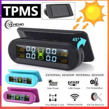 Vehemo LCD Universal Wireless TPMS Tire Pressure Alarm External Sensor Black Color Tmps Gauge Anti-Explosion Car Electronics
Vehemo LCD Universal Wireless TPMS Tire Pressure Alarm External Sensor Black Color Tmps Gauge Anti-Explosion Car Electronics