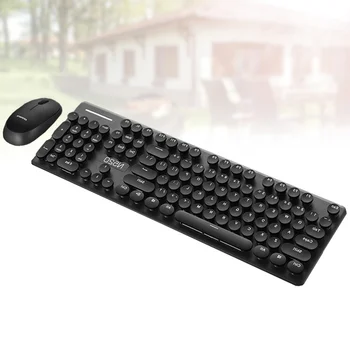 Wireless Keyboard Retro Round Keyboard Mechanical Keyboard Mouse Set Cute Computer Keyboard (Black) 
Wireless Keyboard Retro Round Keyboard Mechanical Keyboard Mouse Set Cute Computer Keyboard (Black)