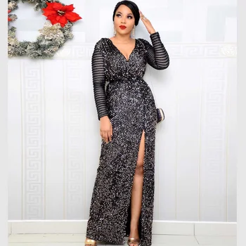 2020 Africa Clothing African Dresses for Women Glitter Sparkle Sequins Long Evening Party Dress High Quality Vestidos De Festa
2020 Africa Clothing African Dresses for Women Glitter Sparkle Sequins Long Evening Party Dress High Quality Vestidos De Festa