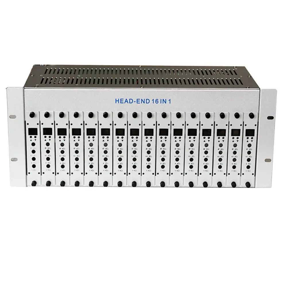 

16-Channel AV to RF pal-dk pal-bg NTSC Hotel CATV Front-End System Agile Neighbor Frequency Analog Modulator