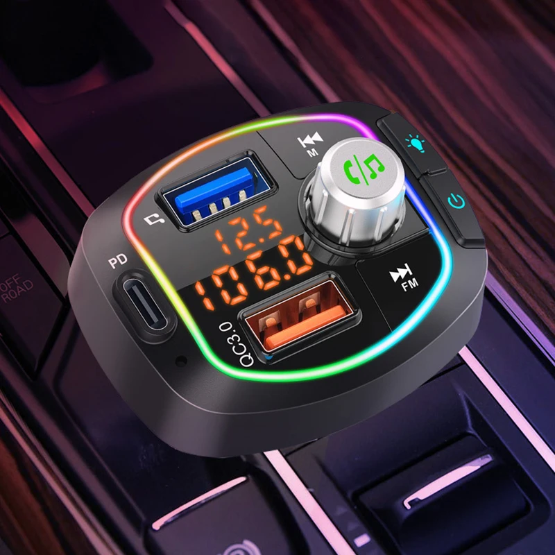 Wireless bluetooth 5.0 FM Transmitter QC3.0 Dual USB Charger Adapter Portable Handsfree MP3 Player Mayitr
Wireless bluetooth 5.0 FM Transmitter QC3.0 Dual USB Charger Adapter Portable Handsfree MP3 Player Mayitr