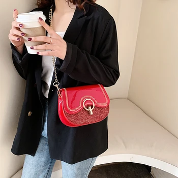 Fashion Women's Messenger Bags Saddle Sequins Crossbody Bags For Women 2020 New Small Shoulder Bag Chains Girls Handbags Design
Fashion Women's Messenger Bags Saddle Sequins Crossbody Bags For Women 2020 New Small Shoulder Bag Chains Girls Handbags Design