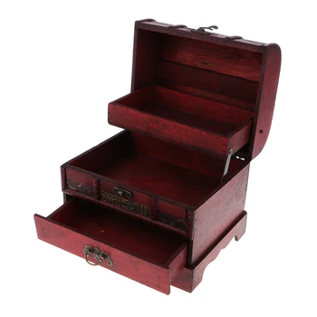 Retro Wooden Jewelry Storage Box Treasure Chest Organizer Home Decor 22x16cm
Retro Wooden Jewelry Storage Box Treasure Chest Organizer Home Decor 22x16cm