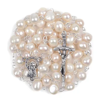 Natural Freshwater Pearl 8mm Beads Catholic Rosaries Religious Gift Women Chain Rosary
Natural Freshwater Pearl 8mm Beads Catholic Rosaries Religious Gift Women Chain Rosary