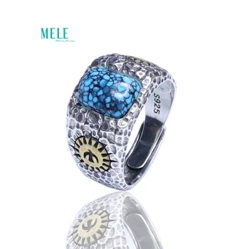 Natural Boutique Turquoise 8*10mm square ring 925 silver Retro Open able ring
Natural Boutique Turquoise 8*10mm square ring 925 silver Retro Open able ring