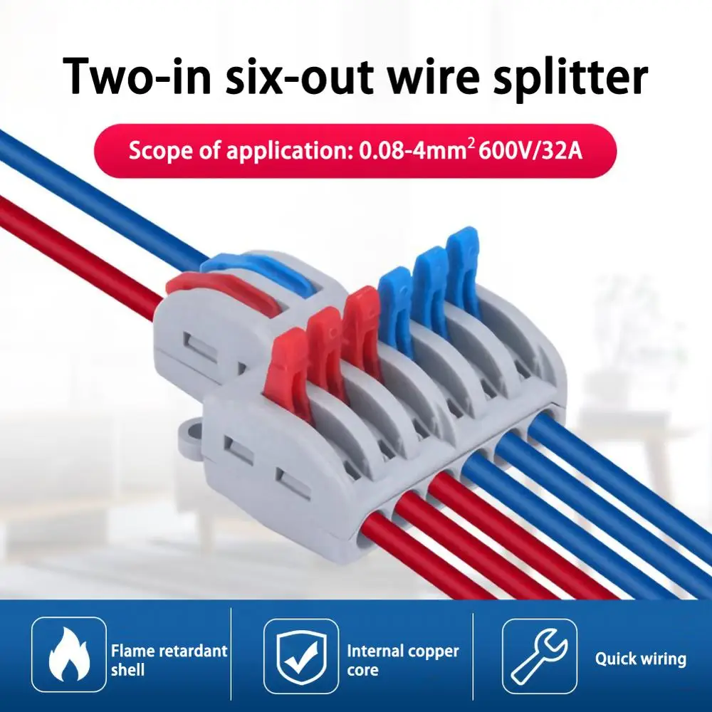 Terminal Blocks Connectors Mini Wire Connector Conductor Threader Splitter Universal Conductor Terminal Block Threader Splitter
Terminal Blocks Connectors Mini Wire Connector Conductor Threader Splitter Universal Conductor Terminal Block Threader Splitter