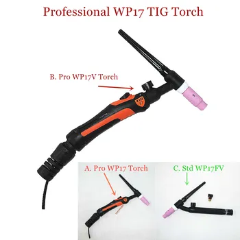 Professional WP17 TIG Torch 150A GTAW Gas Tungsten Welding Gun Argon Air Cooled WP17V Gas Valve W7FV Flexible TIG Welding Torch
Professional WP17 TIG Torch 150A GTAW Gas Tungsten Welding Gun Argon Air Cooled WP17V Gas Valve W7FV Flexible TIG Welding Torch