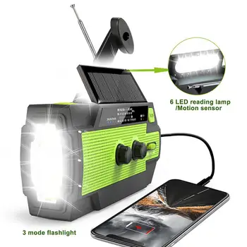 Emergency Hand Crank Radio 4000mAh Solar Radios With Motion Sensor Reading Lamp SOS Alarm
Emergency Hand Crank Radio 4000mAh Solar Radios With Motion Sensor Reading Lamp SOS Alarm