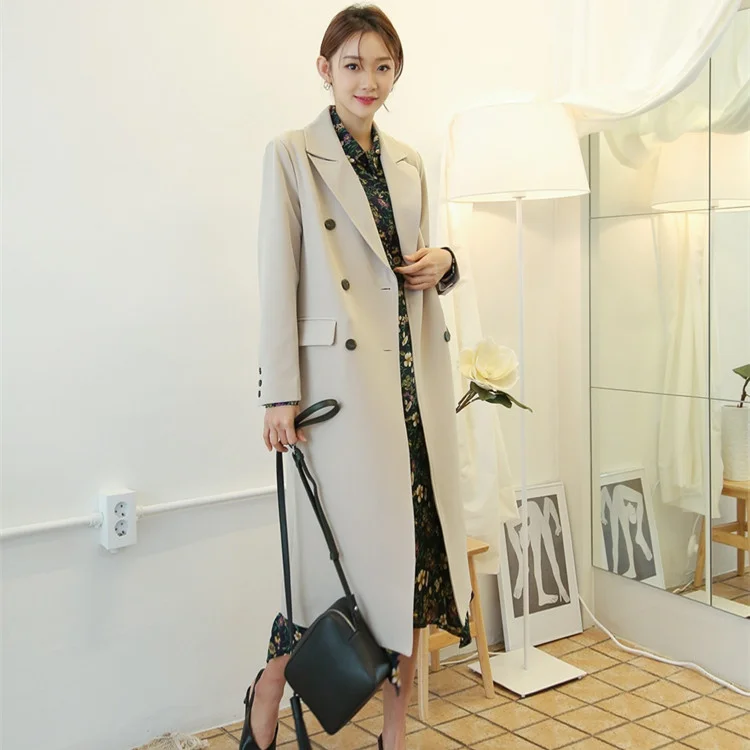 Korean autumn new style suit coat women's solid color medium and long style off to show thin BF casual and versatile business
Korean autumn new style suit coat women's solid color medium and long style off to show thin BF casual and versatile business