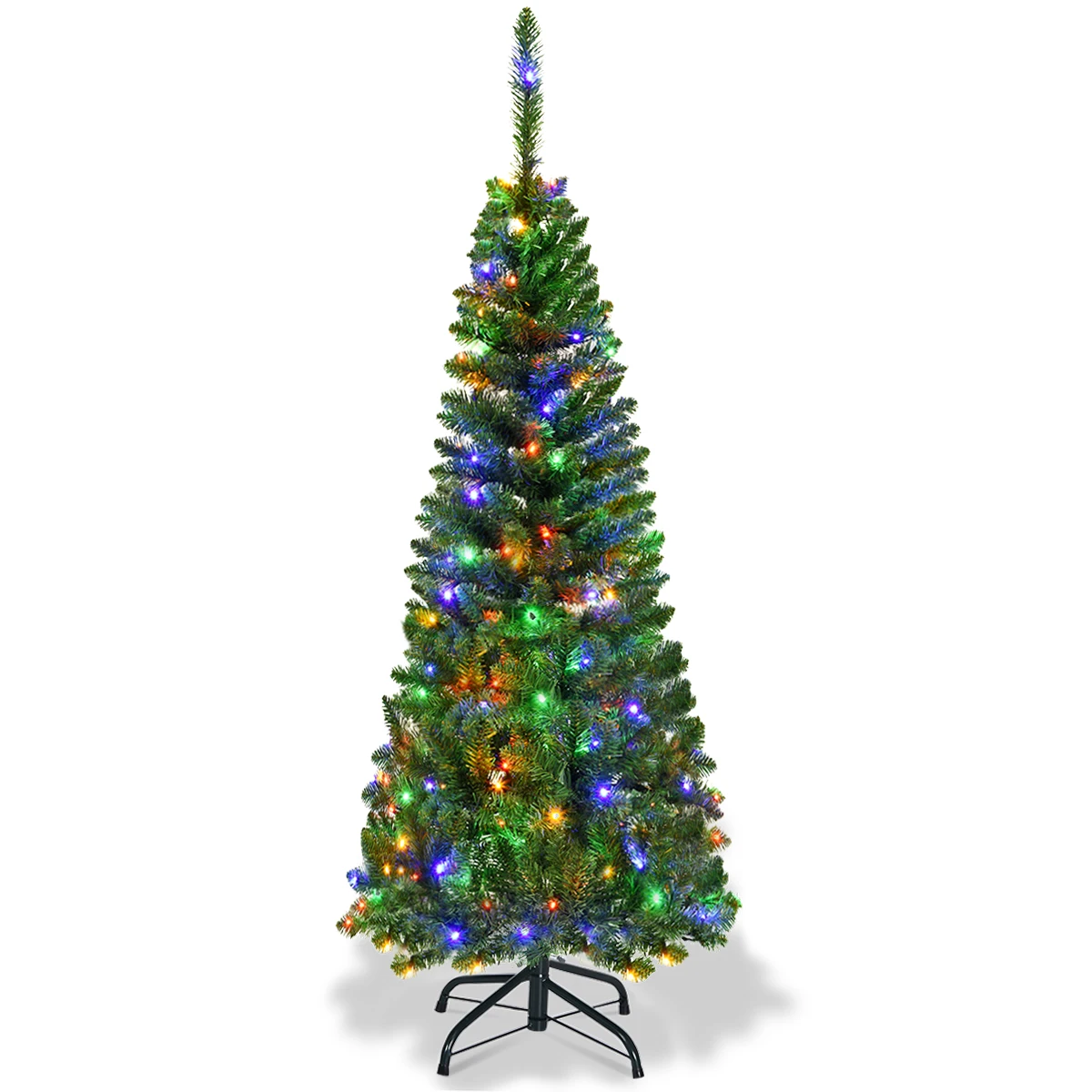 Costway 4.5ft Pre-Lit Hinged Artificial Fir Pencil Christmas Tree w/150 Multicolor Light
Costway 4.5ft Pre-Lit Hinged Artificial Fir Pencil Christmas Tree w/150 Multicolor Light