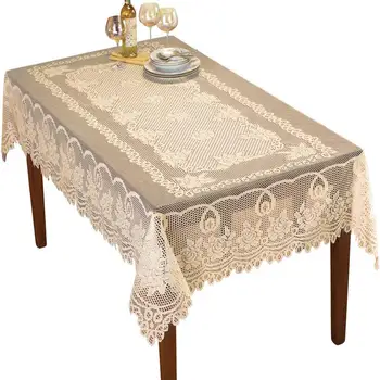 1PC Lace Print Table Cover Rectangle Table Cloth Polyester Rose Flower Dustproof Home Hotel Wedding Decoration Beige
1PC Lace Print Table Cover Rectangle Table Cloth Polyester Rose Flower Dustproof Home Hotel Wedding Decoration Beige
