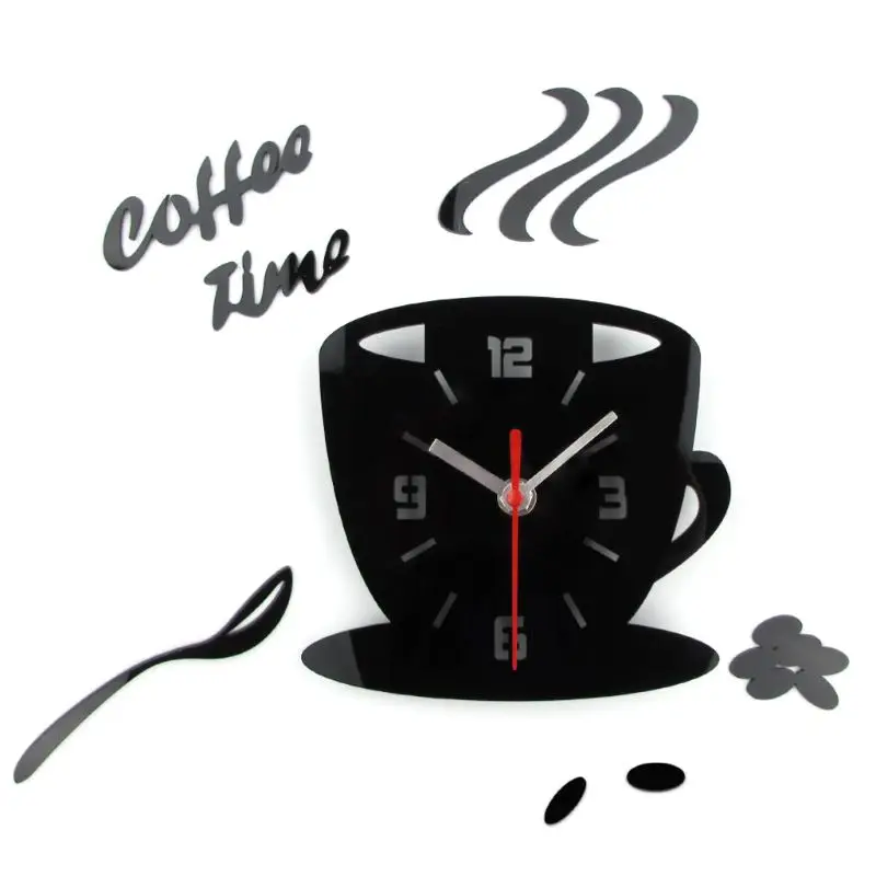 3D DIY Acrylic Wall Clock Modern Kitchen Home Decor Coffee Better Time Clock Cup
3D DIY Acrylic Wall Clock Modern Kitchen Home Decor Coffee Better Time Clock Cup