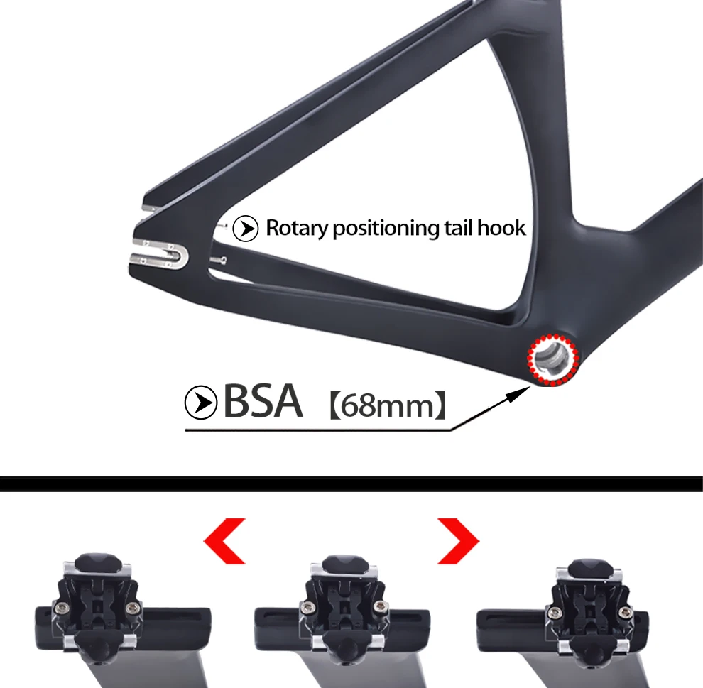 Discount BXT 2019 new full carbon track frame road  frames fixed gear bike frameset with fork seat post 49/51/54cm carbon bicycle frame 3