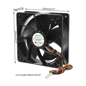 Miner Miner Cooling Fan 12038 12V 3A Dual Ball Bearing Brushless 4-Wire PWM Temperature Control Radiator Air Cooler NX613-A00
Miner Miner Cooling Fan 12038 12V 3A Dual Ball Bearing Brushless 4-Wire PWM Temperature Control Radiator Air Cooler NX613-A00