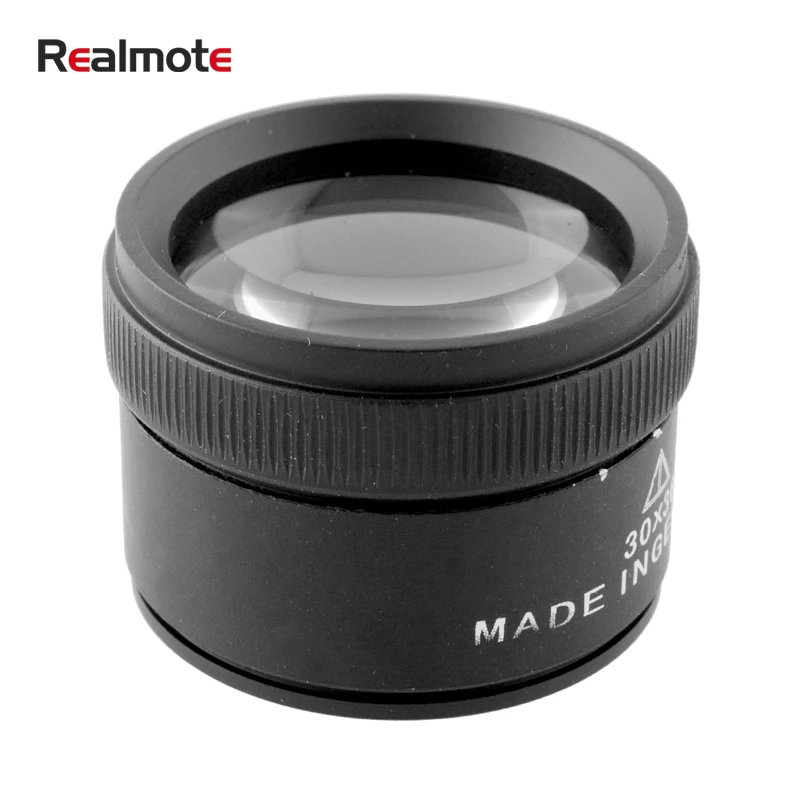 Realmote Premium 30x 40mm Measuring Magnifier Magnifying Glass Lens Loop Microscope For Coins Stamps Jewelry Lupe
Realmote Premium 30x 40mm Measuring Magnifier Magnifying Glass Lens Loop Microscope For Coins Stamps Jewelry Lupe