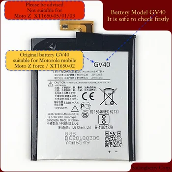 Original Battery suitable for Motorola-Moto Z force Droid XT1650-02 / XT1650M with battery model GV40
Original Battery suitable for Motorola-Moto Z force Droid XT1650-02 / XT1650M with battery model GV40