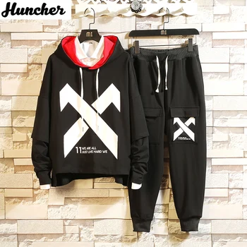 Huncher Tracksuit Men Sets 2020 Mens Fashion Hip Hop Streetwear Patchwork Hoodie Sweatshirts Sweatpants Sportswear Men Suits
Huncher Tracksuit Men Sets 2020 Mens Fashion Hip Hop Streetwear Patchwork Hoodie Sweatshirts Sweatpants Sportswear Men Suits