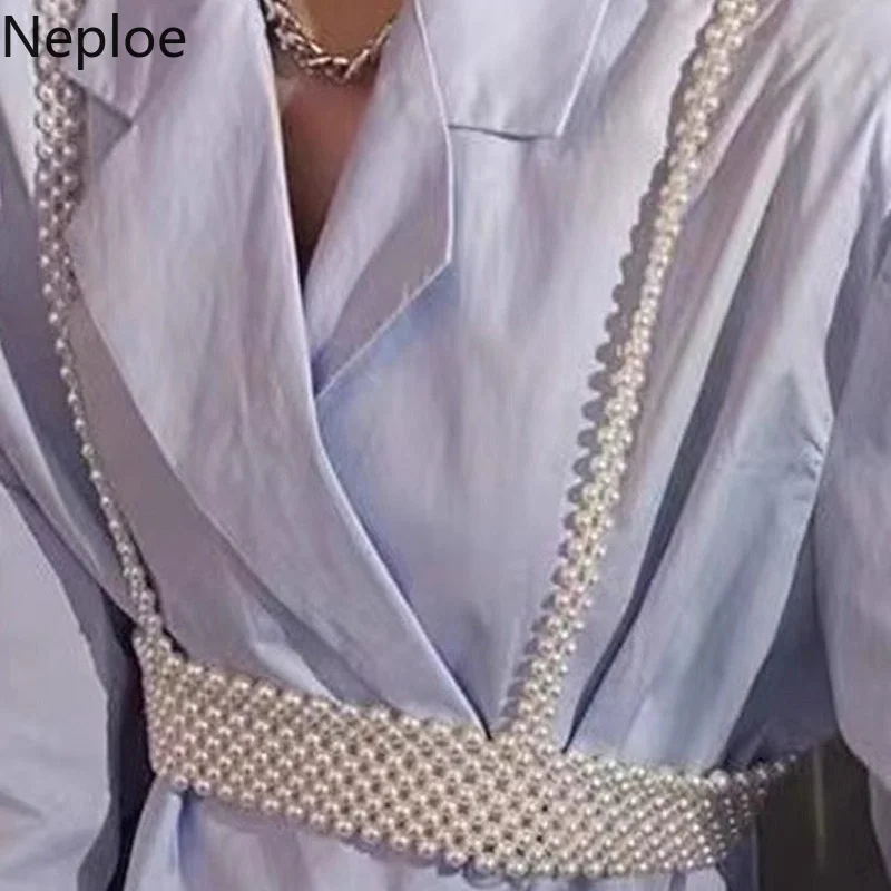 Neploe корейские модные кроп-топы Женская майка на бретельках с бисером |