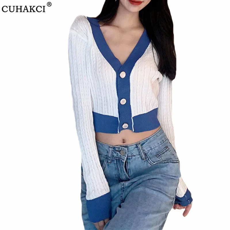 CUHAKCI Cropped Cardigan Short Sweaters Women Buttons Knitted Female Black Deep V Neck Knitwear Spring Autumn White Loose Tops
CUHAKCI Cropped Cardigan Short Sweaters Women Buttons Knitted Female Black Deep V Neck Knitwear Spring Autumn White Loose Tops