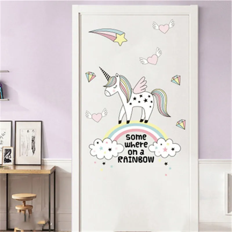 Cartoon Unicorn Door Stickers Home Decor Living Room Mural Decals Nordic Style Unicorn Decorative Stickers For Kids Door Bedroom
Cartoon Unicorn Door Stickers Home Decor Living Room Mural Decals Nordic Style Unicorn Decorative Stickers For Kids Door Bedroom