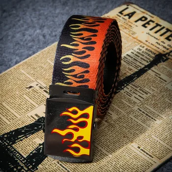 New Flame print belt Men Women Unisex Plain Webbing Belts High Nylon Belts Men jeans Waist Belt waistband cinturones para hombre
New Flame print belt Men Women Unisex Plain Webbing Belts High Nylon Belts Men jeans Waist Belt waistband cinturones para hombre
