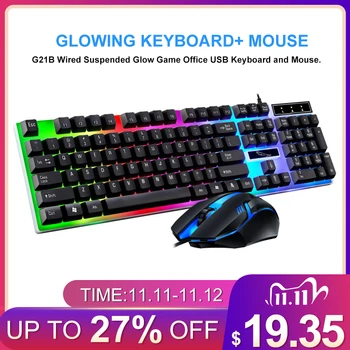 Gaming keyboard Wired Gaming Mouse Kit with With RGB backlight Silent Russian keyboard Gamer keyboard For PC Lap Game keyboard
Gaming keyboard Wired Gaming Mouse Kit with With RGB backlight Silent Russian keyboard Gamer keyboard For PC Lap Game keyboard
