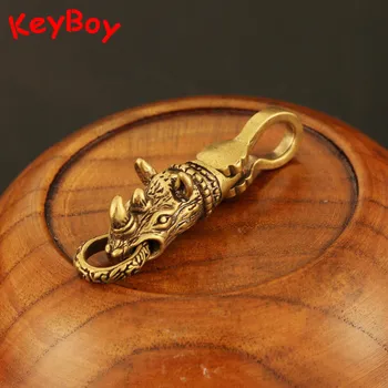 Copper Rhinoceros Head Car Keychain Pendant Waist Buckle Hanging Jewelry Brass Rhino Key Chain Ring DIY Keyring Accessories Gift
Copper Rhinoceros Head Car Keychain Pendant Waist Buckle Hanging Jewelry Brass Rhino Key Chain Ring DIY Keyring Accessories Gift