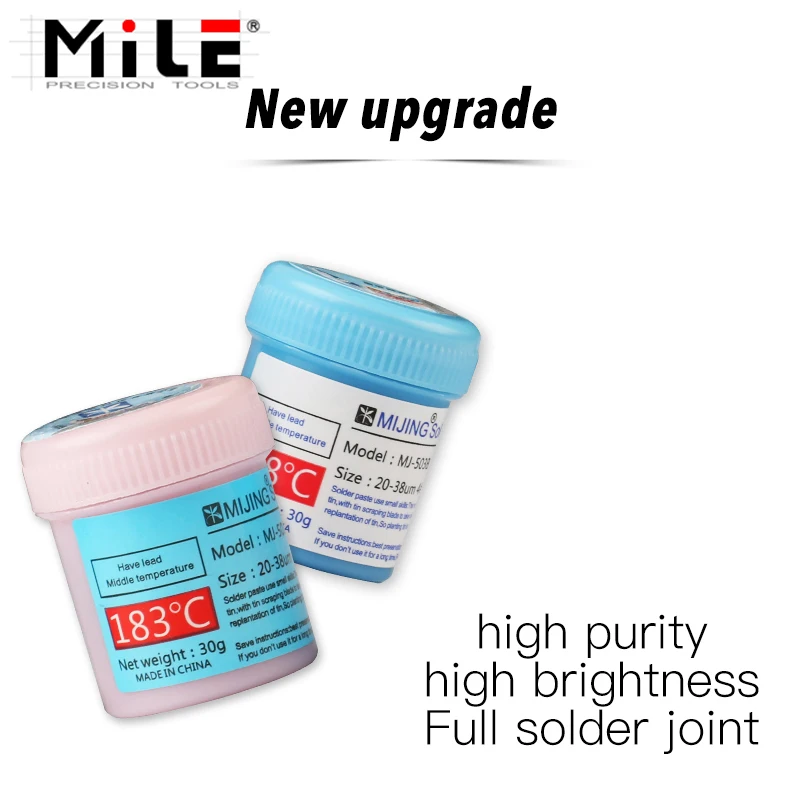 MJ High Low temperature tin paste for Phone NAND Flash CPU wifi chip ic Planted tin BGA repair solder paste
MJ High Low temperature tin paste for Phone NAND Flash CPU wifi chip ic Planted tin BGA repair solder paste