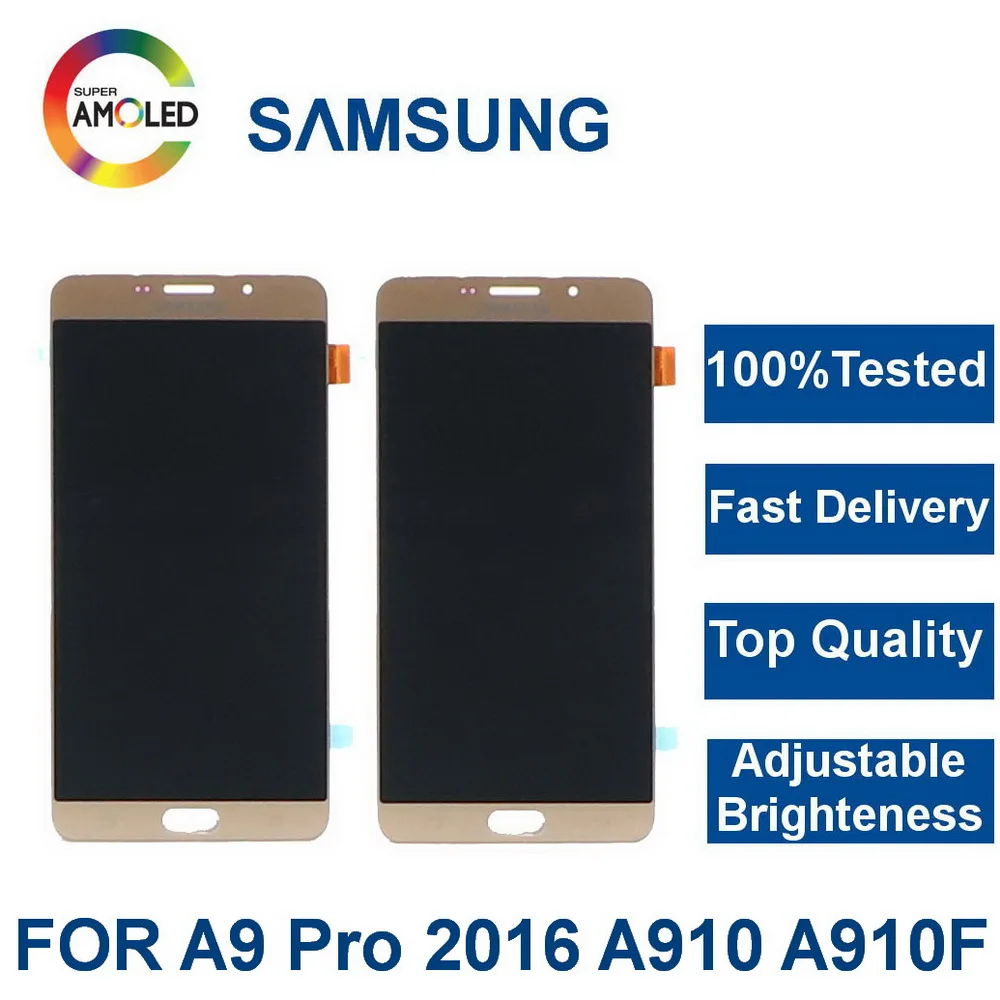 Super AMOLED Suitable for Samsung Galaxy A9 Pro 2016 A910 A910F SM-A910 LCD Touch Display Screen Digitizer Assembly Replacement
Super AMOLED Suitable for Samsung Galaxy A9 Pro 2016 A910 A910F SM-A910 LCD Touch Display Screen Digitizer Assembly Replacement
