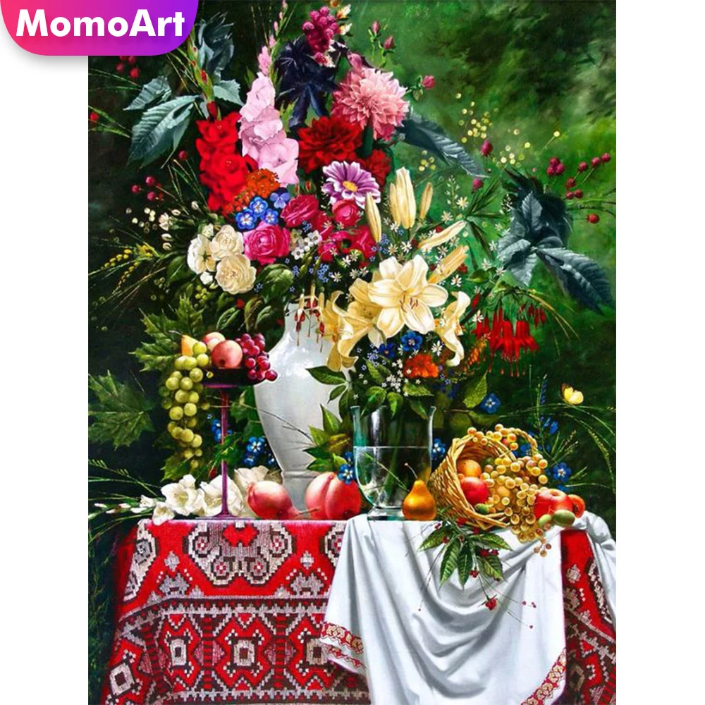 MomoArt Алмазная вышивка цветы картина стразы живопись мозаика Лили крестиком