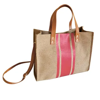 Fashion Canvas Handbags Women Stripe Crossbody Bags Retro Wild Shoulder Bag Female Shopping Messenger Purse Large Capacity 
Fashion Canvas Handbags Women Stripe Crossbody Bags Retro Wild Shoulder Bag Female Shopping Messenger Purse Large Capacity