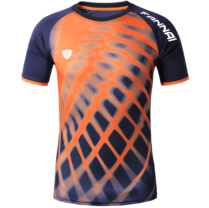 FANNAI Спортивная футболка мужские топы футболки быстросохнущие рубашки с принтом для фитнеса Мужская бега