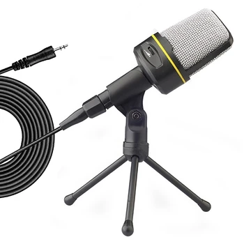 Condenser Microphone 3.5mm Plug Home Stereo MIC Desktop Tripod for PC Video Skype Sing Chatting Gaming Podcast Recording 
Condenser Microphone 3.5mm Plug Home Stereo MIC Desktop Tripod for PC Video Skype Sing Chatting Gaming Podcast Recording