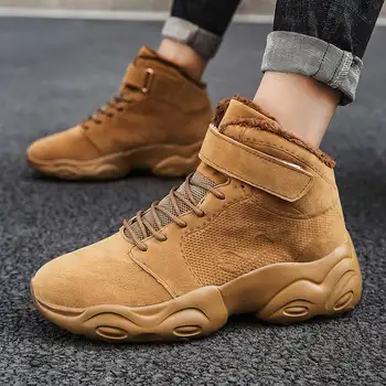 Autumn Winter Men Boots with Fur 2020 Keep Warm Leather Snow Boots Men Work Casual Shoes Sneakers High Top Rubber Ankle Boots T7
Autumn Winter Men Boots with Fur 2020 Keep Warm Leather Snow Boots Men Work Casual Shoes Sneakers High Top Rubber Ankle Boots T7