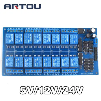 DC 5V 12V 24V 16 Channel Relay Shield Module with Optocoupler LM2596 Microcontrollers Interface Power Relay For Arduino Smart Ho
DC 5V 12V 24V 16 Channel Relay Shield Module with Optocoupler LM2596 Microcontrollers Interface Power Relay For Arduino Smart Ho