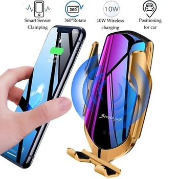 R2 10W Wireless Car Charger Infrared Auto Clamp Fast Charging Car Phone Holder Mount for iPhone Huawei Samsung Smart Sensor
R2 10W Wireless Car Charger Infrared Auto Clamp Fast Charging Car Phone Holder Mount for iPhone Huawei Samsung Smart Sensor