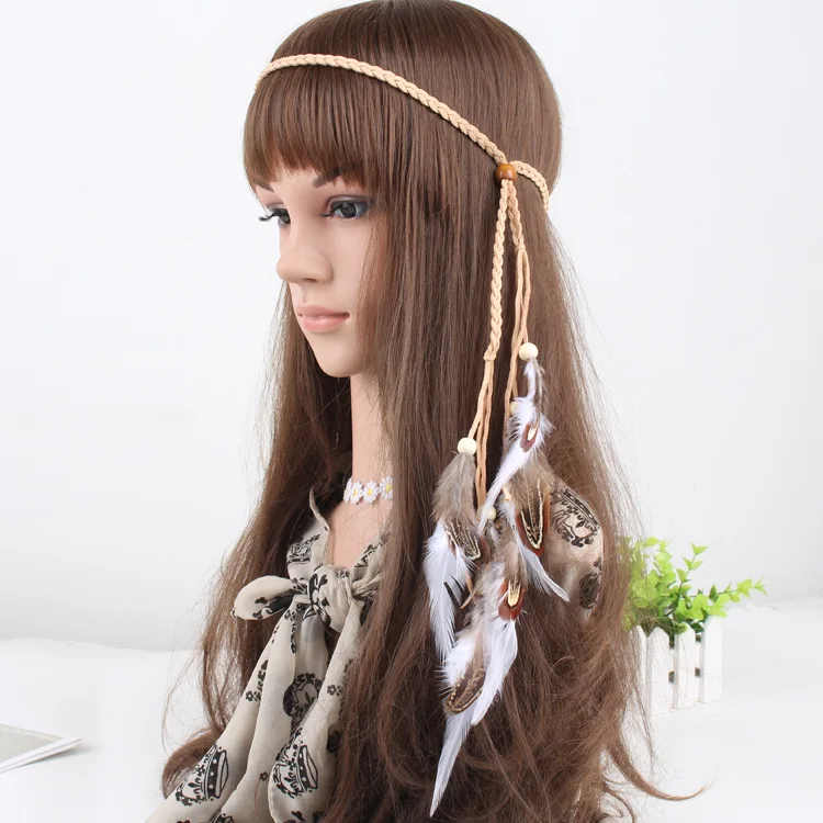 F84 Handmade Nation Leather Rope Weaving Adjustable Feather Hair Band Indian Hair Accessories Hair Band
F84 Handmade Nation Leather Rope Weaving Adjustable Feather Hair Band Indian Hair Accessories Hair Band