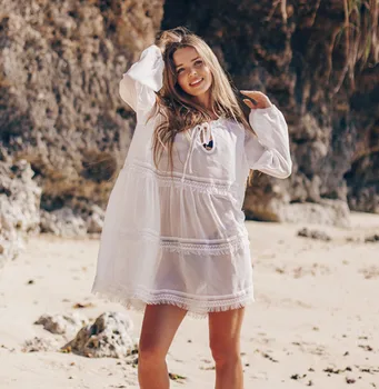 Women Beach Dress Plus Size White Fluffy Boho Chic Lovely Female Dresses Pareo Frocks Salida De Bano Playa Mujer Tunics Bohemian
Women Beach Dress Plus Size White Fluffy Boho Chic Lovely Female Dresses Pareo Frocks Salida De Bano Playa Mujer Tunics Bohemian