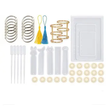 49pcs Resin Casting Molds for Notebook Cover Silicone Resin Mold for Jewelry DIY 
49pcs Resin Casting Molds for Notebook Cover Silicone Resin Mold for Jewelry DIY