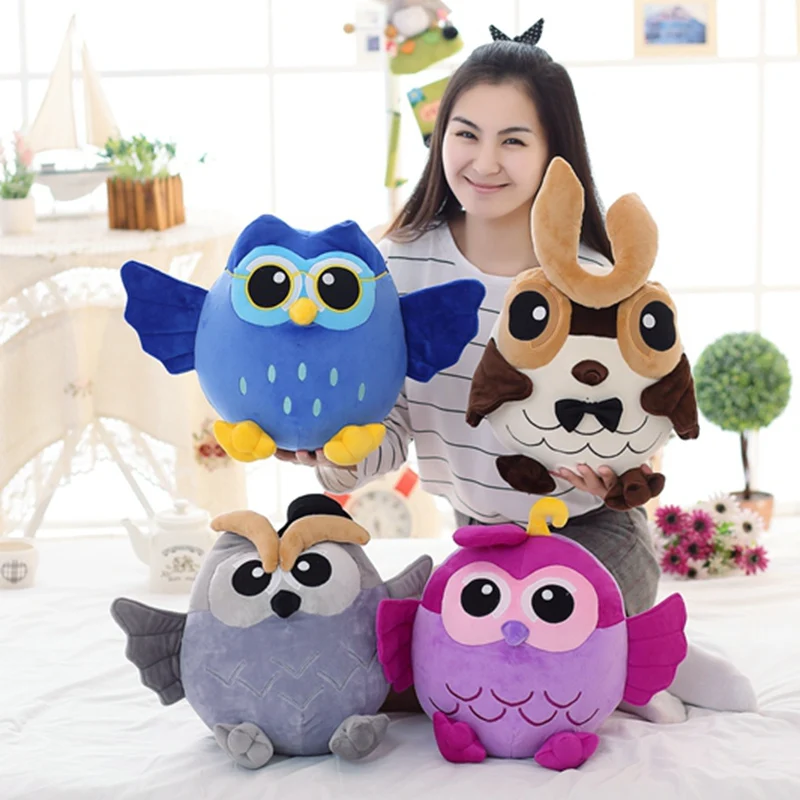 Фото Cartoon Blue Grey Purple Owl Stuffed Creative Children Kids Baby Birthday Kawaii Home Shop Deco Doll Toy Gift | Игрушки и хобби