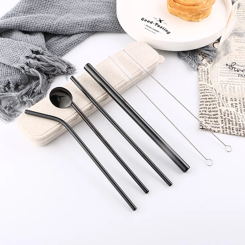 304 Stainless Steel Straws Set Box Reusable Set Straw Spoon Milkshake Drinking Straw Bent Metal Straw with Cleaner Brush
304 Stainless Steel Straws Set Box Reusable Set Straw Spoon Milkshake Drinking Straw Bent Metal Straw with Cleaner Brush